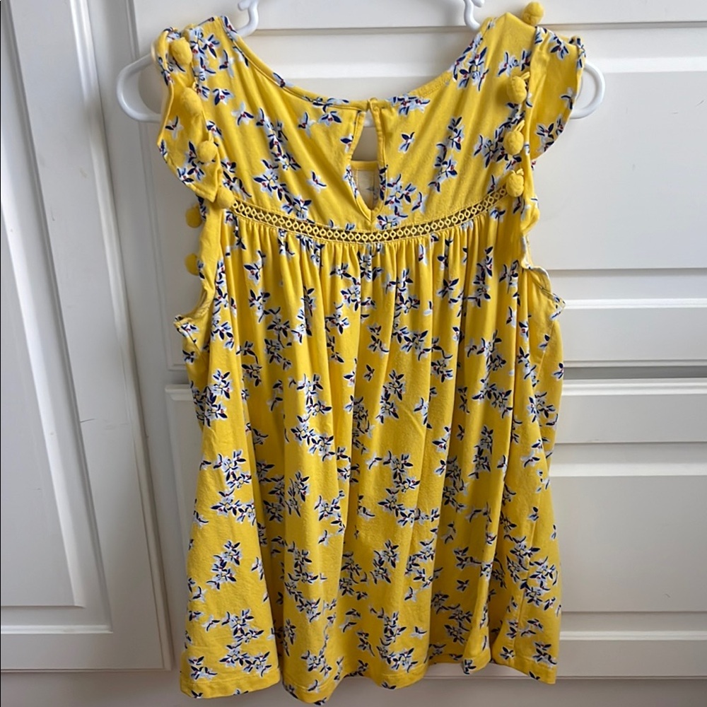 Yellow and blue Floral top - Picture 4 of 4